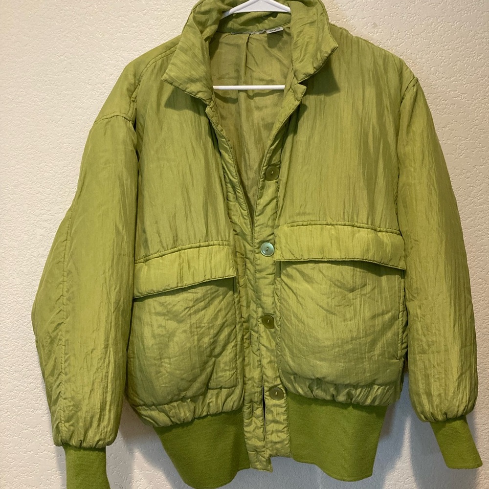 Green button up jacket - Picture 2 of 4